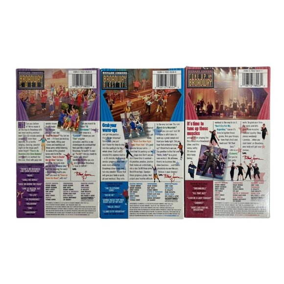 Richard Simmons 3 VHS Sealed Broadway Sweat Blast Off Tone Up Workouts - No Cord - Picture 12 of 14